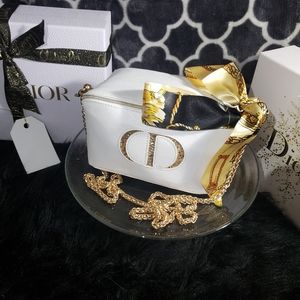 Dior Cosmetic bag crossbody with gold sequins